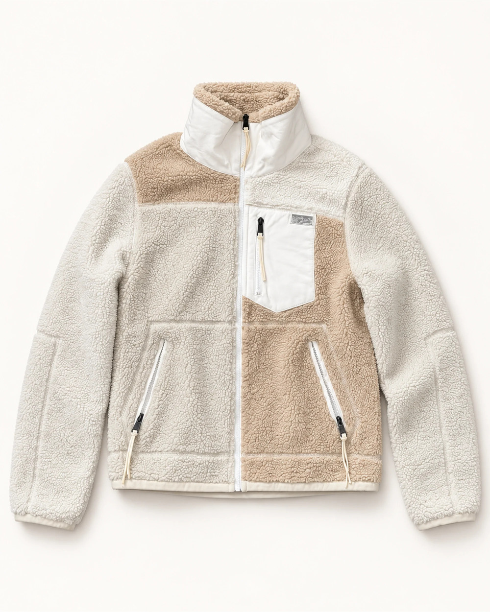 Polo Ralph Lauren Leather-Trim High-Pile Fleece Jacket
